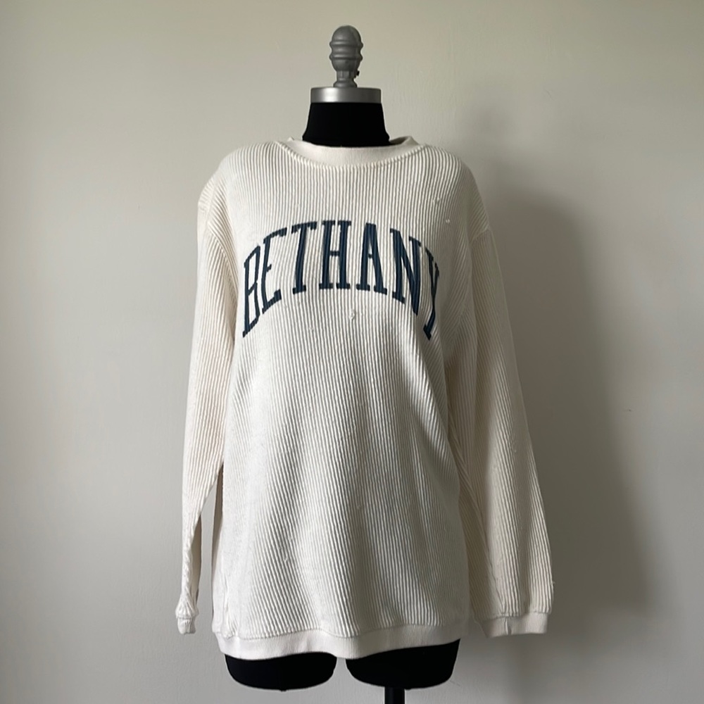"Bethany" Cream Sweatshirt - Has some pulls otherwise like new - Size small